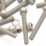 10x Natural PPS Hex Head Plastic Screws & Bolts M5 x 40 mm, Nuts & Washers