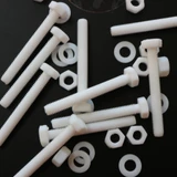10x viti esagonali naturali in PTFE M5 x 40 mm, dadi e rondelle