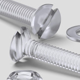 50x viti svasate a taglio in acrilico trasparente M4 x 20 mm, dadi/rondelle