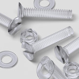 50x viti svasate a taglio in acrilico trasparente M4 x 20 mm, dadi/rondelle