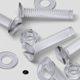50x viti svasate a taglio in acrilico trasparente M4 x 20 mm, dadi/rondelle