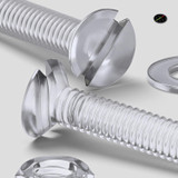 50x viti svasate a taglio in acrilico trasparente M4 x 20 mm, dadi/rondelle