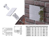 4x Clear Acrylic Standoffs 19 x 19 mm, Sign Spacers, Wall Mount Panel Supports