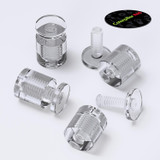4x Distanziatori acrilici trasparenti 19x19 mm supporti murali per cartelli