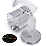 4x Distanziatori acrilici trasparenti 19x19 mm supporti murali per cartelli