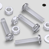 50x Clear Acrylic Slotted Pan Head Screws & Bolts M4 x 20 mm, Nuts & Washers