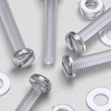 50x Clear Acrylic Slotted Pan Head Screws & Bolts M3 x 20 mm, Nuts & Washers