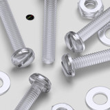 50x viti acriliche trasparenti con intaglio M3 x 20 mm + dadi e rondelle