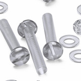 20x Clear Acrylic Slotted Pan Head Screws & Bolts M6 x 40 mm, Nuts & Washers