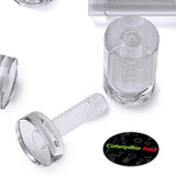 4x Clear Acrylic Standoffs 19 x 30 mm, Sign Spacers, Wall Mount Panel Supports