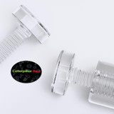 4x Distanziatori acrilici trasparenti 19x30 mm supporti murali per cartelli