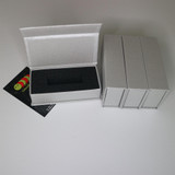 4x scatole regalo USB magnetiche argento testurizzato, chiavette USB