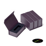 4x Dark Purple Magnetic USB Presentation Gift Boxes, Flash Drives, Wedding