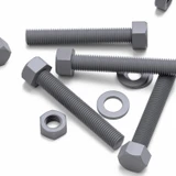 5x Grey PVC Hex Head Plastic Screws & Bolts M16 x 100 mm, Nuts & Washers