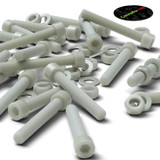 20x Natural Glass Filled Nylon Socket Head Screws M8 x 60 mm, Nuts & Washers