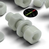 50x Natural Glass Filled Nylon Socket Head Screws M6 x 20 mm, Nuts & Washers