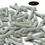 50x Natural Glass Filled Nylon Socket Head Screws M6 x 40 mm, Nuts & Washers