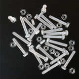 20x Clear Acrylic Pan Head Plastic Screws & Bolts M3 x 20 mm, Nuts & Washers