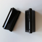 2 x Acrylic Hinges - 38mm x 45mm pair of BLACK Hinges, Continuous Piano Hinge