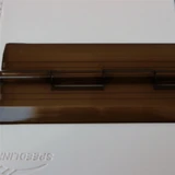 3x Smoked Black Acrylic Piano Hinges 300 mm, Continuous Plastic Hinges