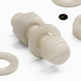 50x viti in nylon naturale zigrinate a taglio M8 x 30 mm, dadi e rondelle