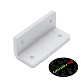 4x V2 5 mm Angled L Brackets, White Acrylic + 20x M5 Bolts