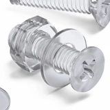 50x Clear Acrylic Countersunk Screws & Bolts M3 x 10 mm, Nuts & Washers
