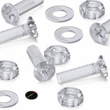 50x viti svasate in acrilico trasparente M3 x 10 mm, dadi/rondelle