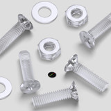 50x viti svasate in acrilico trasparente M3 x 10 mm, dadi/rondelle