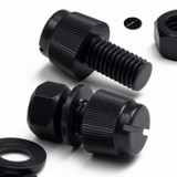 50x Black Nylon Slotted Knurled Thumbscrews M5 x 10 mm, Nuts & Washers
