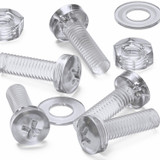 60x Clear Acrylic Pan Head Plastic Screws & Bolts M3 x 10 mm, Nuts & Washers