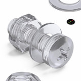 60x viti acriliche trasparenti a testa cilindrica M3 x 10mm + dadi/rondelle