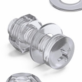 60x Clear Acrylic Pan Head Plastic Screws & Bolts M3 x 10 mm, Nuts & Washers