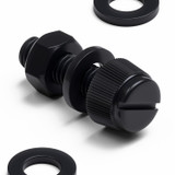 50x Black Nylon Slotted Knurled Thumbscrews M6 x 20 mm, Nuts & Washers