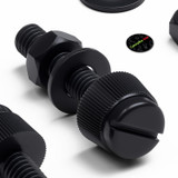 50x Black Nylon Slotted Knurled Thumbscrews M4 x 20 mm, Nuts & Washers