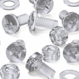 60x viti acriliche trasparenti a testa cilindrica M5 x 10mm + dadi/rondelle