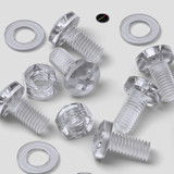 60x Clear Acrylic Pan Head Plastic Screws & Bolts M5 x 10 mm, Nuts & Washers