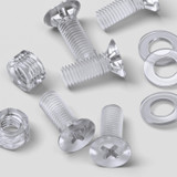 50x Clear Acrylic Countersunk Screws & Bolts M5 x 10 mm, Nuts & Washers