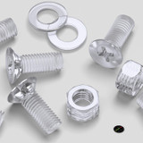 50x Clear Acrylic Countersunk Screws & Bolts M5 x 10 mm, Nuts & Washers