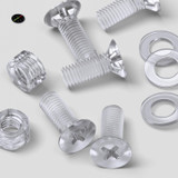 50x Clear Acrylic Countersunk Screws & Bolts M5 x 10 mm, Nuts & Washers