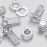 50x Clear Acrylic Countersunk Screws & Bolts M5 x 10 mm, Nuts & Washers
