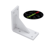 4x V4 5 mm Reinforced L Brackets, White Acrylic + 40x M5 Bolts