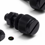 50x Black Nylon Slotted Knurled Thumbscrews M3 x 10 mm, Nuts & Washers