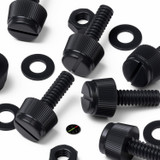 50x viti in nylon nero zigrinate a taglio M3 x 10 mm, dadi e rondelle