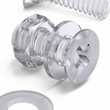 50x viti svasate in acrilico trasparente M4 x 10 mm, dadi/rondelle