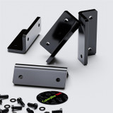 4x V2 5 mm Angled L Brackets, Black Acrylic + 20x M5 Bolts