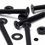 50x viti svasate a croce in nylon nero M3 x 20 mm, dadi/rondelle