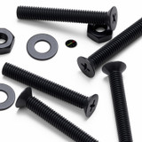 50x Black Nylon Countersunk Cross Screws & Bolts M3 x 20 mm, Nuts & Washers