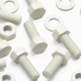 50x White PVC Hex Head Plastic Screws & Bolts M6 x 16 mm, Nuts & Washers