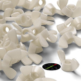 20x dadi a farfalla M10 in nylon naturale, a serraggio manuale